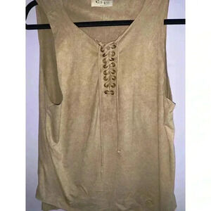 Wild Kiss Women’s Large Tie Up Tank Top